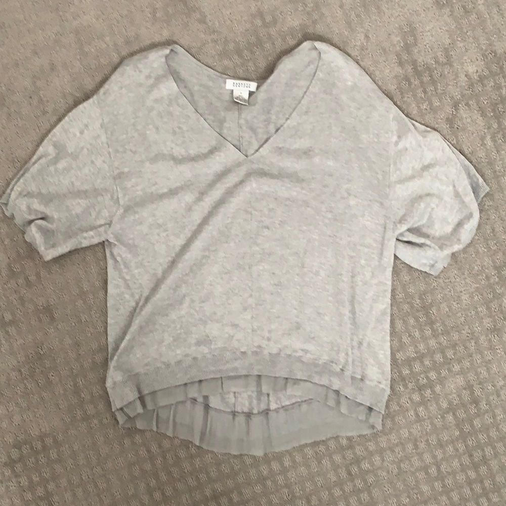 Barney’s grey cashmere and silk dolman top sz S